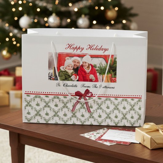 Persoonlijke Kerst Foto Naam Groot Cadeauzakje