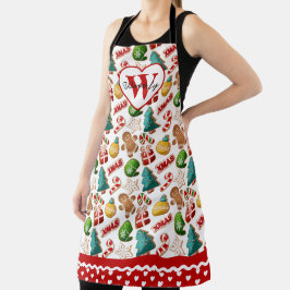 Persoonlijke kerst gingerbread koekjes bakken schort