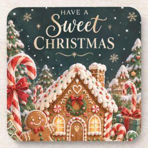 Persoonlijke kerst gingerbread met snoep, cake bier onderzetter