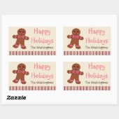 Persoonlijke Kerst Gingerbread Stickers (Vel)