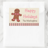 Persoonlijke Kerst Gingerbread Stickers (Tas)