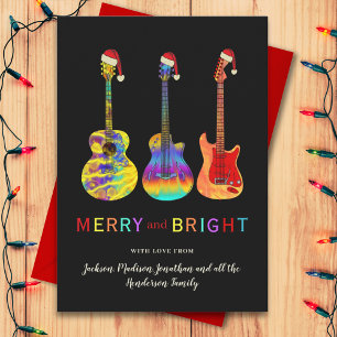 Persoonlijke Kerst Gitaar Prettig Kerstfeest Feestdagenkaart