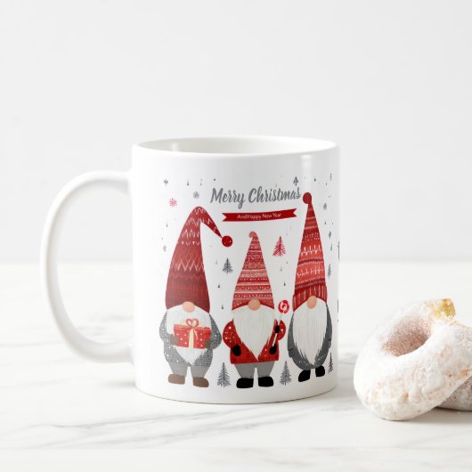 Persoonlijke Kerst Gnome Mok (Met donut)