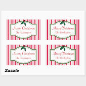 Persoonlijke Kerst Holly Cadeaubonnetje Stickers (Vel)