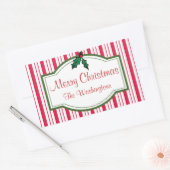 Persoonlijke Kerst Holly Cadeaubonnetje Stickers (Envelop)