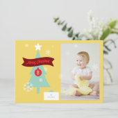 Persoonlijke Kerst-Icoon Foto Kerstkaart (Staand voorkant)