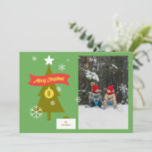 Persoonlijke Kerst-Icoon Foto Kerstkaart (Staand voorkant)