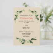 Persoonlijke,  kerst in Holly en Ivy Kaart (Staand voorkant)