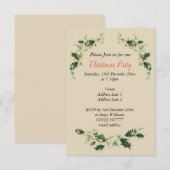 Persoonlijke,  kerst in Holly en Ivy Kaart (Voorkant / Achterkant)