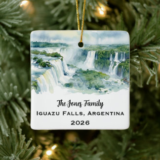 Persoonlijke Kerst in Iguazu Falls Keramisch Ornament