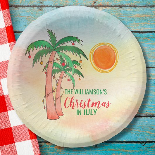 Persoonlijke kerst in juli-feest papieren kom