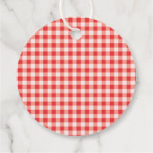 Persoonlijke Kerst Kado Kerstdagen Rode Gingham Kl Bedankjes Labels (Achterkant)