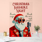 Persoonlijke Kerst Karaoke Avond Acryl Bord (Huwelijk)