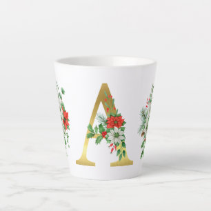 Persoonlijke Kerst Latte Mok – Elegante Gouden Let