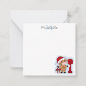 Persoonlijke Kerst Mis Kerst Mooie Koe Notitiekaartje (Voorkant)
