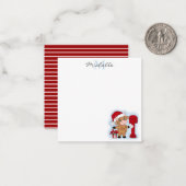 Persoonlijke Kerst Mis Kerstdier Lieve Koe Notitiekaartje (Voorkant / Achterkant in situ)