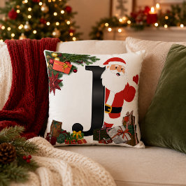 Persoonlijke kerst monogram kussen