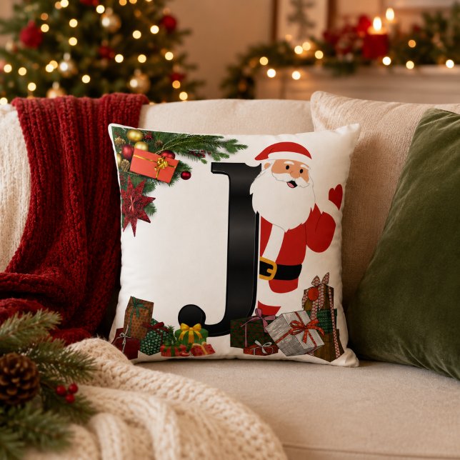 Persoonlijke kerst monogram kussen  (Creator heeft geüpload)