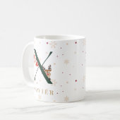 Persoonlijke Kerst Monogram X Mok (Voorkant links)
