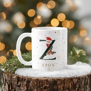 Persoonlijke Kerst Monogram Z Mok