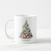 Persoonlijke Kerst op het Strand Koffiemok (Links)
