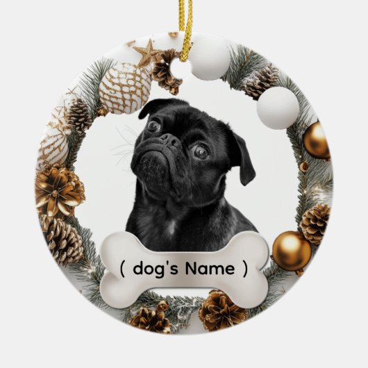 Persoonlijke Kerst Ornament voor Honden (Voorkant)