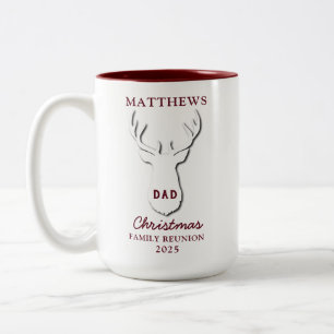 Persoonlijke Kerst Overeenkomstige Familie Reünie Tweekleurige Koffiemok