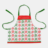 Persoonlijke Kerst Pepermunt Snoep Schort (Voorkant)