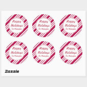 Persoonlijke Kerst Pepermunt Vakantie Stickers (Vel)