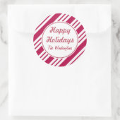 Persoonlijke Kerst Pepermunt Vakantie Stickers (Tas)