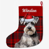 Persoonlijke Kerst Plaid met Mopshond Grote Kerstsok (Achterkant)