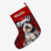 Persoonlijke Kerst Plaid met Mopshond Grote Kerstsok (Achterkant (Hangend))