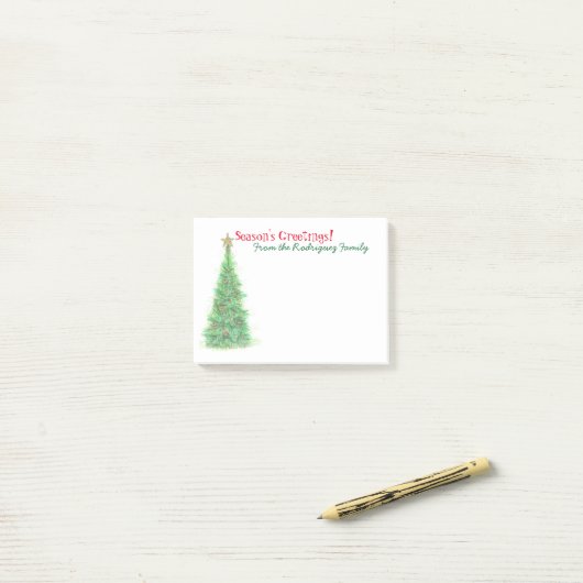 Persoonlijke kerst-post-it-briefjes post-it® notes (Op bureau)