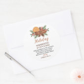 Persoonlijke Kerst Potpourri Ronde Sticker (Envelop)