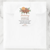 Persoonlijke Kerst Potpourri Ronde Sticker (Tas)