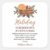 Persoonlijke Kerst Potpourri Vierkante Sticker (Voorkant)
