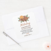Persoonlijke Kerst Potpourri Vierkante Sticker (Envelop)