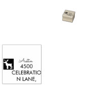 Persoonlijke Kerst Reindeer Houten Stempel (Gestempeld)