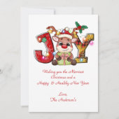Persoonlijke Kerst Reindeer Kerstkaart (Voorkant)