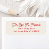 Persoonlijke kerst retouradresstickers voor het ge etiket (Insitu)