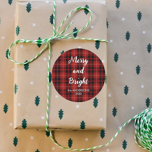 Persoonlijke kerst-ronde stickers