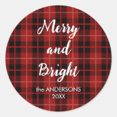 Persoonlijke kerst-ronde stickers (Voorkant)