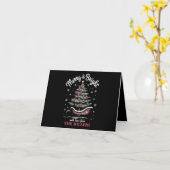 Persoonlijke Kerst slee boom Merry & Bright Kaart (Gele Bloem)