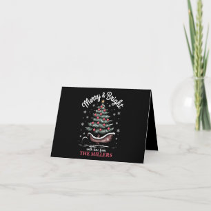 Persoonlijke Kerst slee boom Merry & Bright Kaart