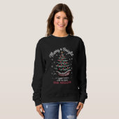 Persoonlijke Kerst slee Kerstboom Merry & Bright Trui (Voorkant volledig)