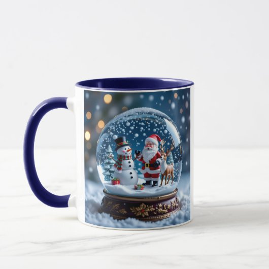 Persoonlijke Kerst Sneeuwbollen Mok (Links)