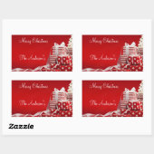 Persoonlijke Kerst stickers/cadeaus Rechthoekige Sticker (Vel)