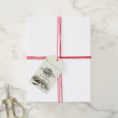 Persoonlijke Kerst thuis winter Cadeaulabel (Met Touw)