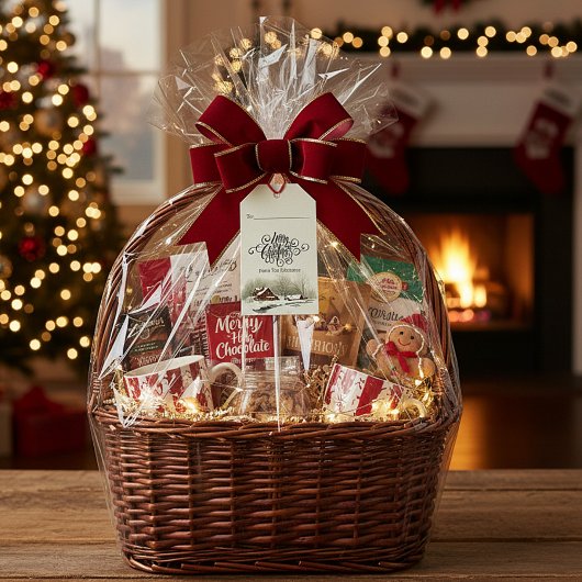 Persoonlijke Kerst thuis winter Cadeaulabel
