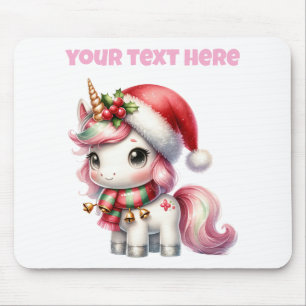 Persoonlijke Kerst-Unicorn-Muismat Muismat
